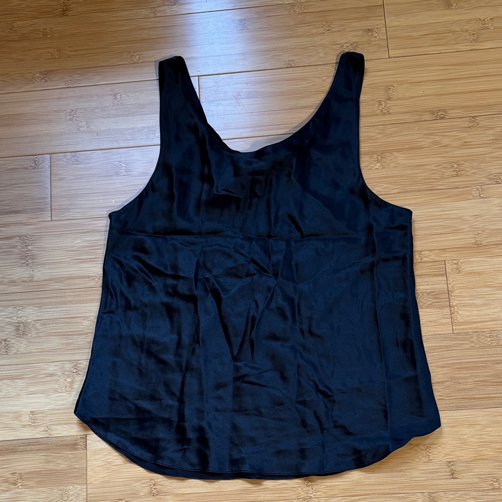 Elegant Black Silk Tank Top